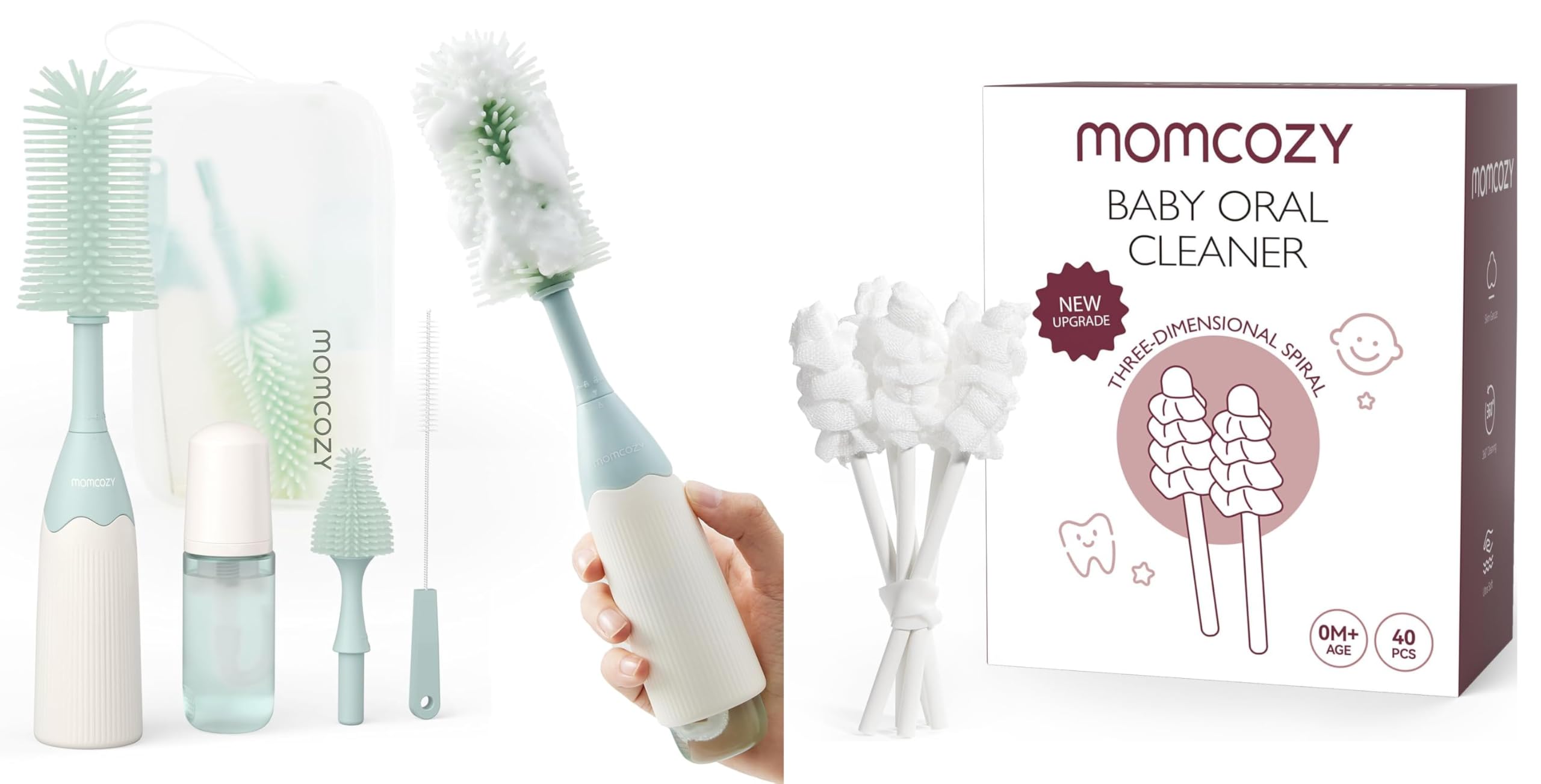 Amazon.com: Momcozy Bottle Brush Kit, Innovative Push-Press Design